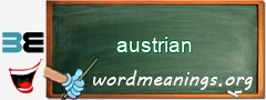 WordMeaning blackboard for austrian